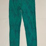 LuLaRoe One Size Green Geometric Design Womens Leggings Photo 0