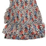Veronica Beard Cici Ruched Smocked Ruffle Sleeve Floral Flower Mini Dress 0 Photo 12