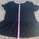 ZARA  trafaluc women’s small black lace‎ peplum blouse Photo 4