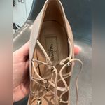 Valentino Garavani  EU 39 Rockstud Laceup Heels, Nude/Tan Photo 5