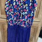 Floral Print Tankini Swimsuit Dress Plus Size Swimdress Bathing‎ Suit Blue Photo 0