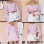 ZARA button up cowl back top size S Photo 2