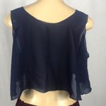 Zuliana sheer crop blue sleeveless crop top Made in USA. New With Tags Size undefined Photo 2