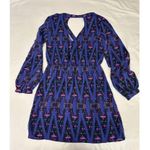 Amanda Uprichard  Women's S Purple V-Neck Long Sleeve Dress Casual Photo 1