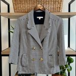 CAbi  #823 Striped Nautical Anchor Button Stretch Double Breasted Blazer Jacket S Photo 0