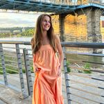 Abercrombie & Fitch  Tangerine Babydoll Midi Dress Photo 1