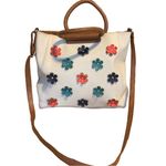 Relic  BEIGE LEATHER CROSSBODY PURSE WITH RAISED MULT-COLOR FLORAL DETAILS Photo 0