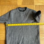 ZARA Gray Short Sleeve Mock Neck Knit Top w/ Black Trim, Sz XS/S Photo 4