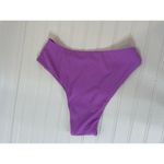 Cupshe Black Pom Pom Trim Swim Top & Purple High Cut Bikini Bottom Bundle Sz M Photo 6