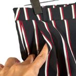 Mango Black, Red & White Striped Viscose Blend Career Fitted Pants Women Sz 6 Photo 5