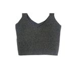 ZARA Wool V Neck Solid Cropped Tank Top Pullover Sleeveless Casual M Grey #2984 Photo 8
