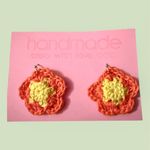 Handmade Crochet Flower Earrings Photo 1