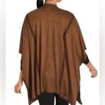 Chico's Chico’s Brown Faux-Suede Crochet Ruana Wrap Photo 9