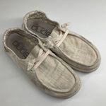 Hey Dude Womens Wendy Slip On Low Top Glitter Lightweight Loafers Shoes Beige 9 Photo 8