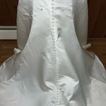 David's Bridal Elegant David’s Bridal Strapless Ivory Satin Wedding Gown! Photo 5