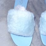 Circus by Sam Edelman slide sandals/slippers faux fur light blue size 5M NIB Photo 6