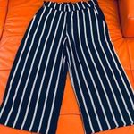 H&M blue & white striped wide leg pants. EUC. Photo 0
