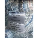 Vestique Striped Cropped Long Sleeve Blue Stripe 100% Cotton Size Small Blouse Photo 3