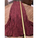 Phoebe Couture  strapless Maroon iridescent Crinkle ruched Evening Gown Size 2 Photo 3