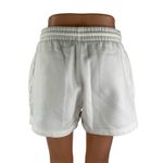 Aritzia TNA Sweatfleece Women's White Boyfriend Fit Lounge Mini Shorts Size S Photo 1