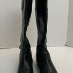 Lauren Ralph Lauren Boots Macelyn Riding Equestrian Leather Buckles Tall Black Silver Size 8.5 Photo 3