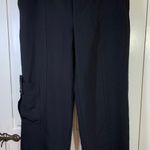 ZARA  Women Cargo Pants Black XL Wide Leg Utility Pocket High Waisted Photo 0