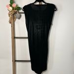 Armani Exchange Black Sleeveless Draped Front Mini Dress Size Medium Photo 5