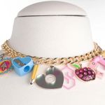 Betsey Johnson Authentic Gold-Tone School Days Charm Statement Necklace NEW Photo 1