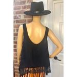 American Eagle Women’s  Boho Witchy Goth Lace Tank Top Medium Photo 3