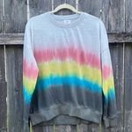 Sundry  Rainbow Stripe Crewneck Sweatshirt | 1 S Photo 1