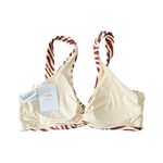 ANDIE Portofino Bikini Top Size M NWT – Zebra Print Rust & Cream Twist Front Photo 3