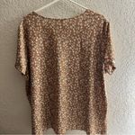 Blair  Tan Brown Floral‎ Knit Top Size 2XL Photo 5