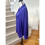 NWT J.Jill Royal Purple "Satin" Long Sleeve Collared Button Down Shirt Size 2X Photo 1