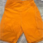 Amazon Yellow Crossover Biker Shorts Ribbed Photo 5