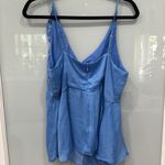 DO+BE  Women’s Tank Top Cami V-Neck Plunge Light Blue Ruffle Sz Large Photo 3