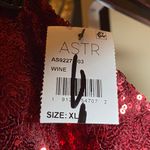 ASTR  Red Sequin Mini Skirt Photo 2