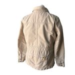 LANDS END Khaki Tan Chore Coat Button Down Toggle Style Buttons, Sz 12 Photo 3