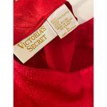 Victoria's Secret  Gold Label Vintage Slip Lingerie Silky Dress Red Lace Racerback Photo 7