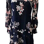 Eliza J  Floral Asymmetrical Ruffle Shift Dress Womens Size 4 NWOT Photo 0