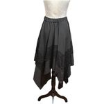 Women DarkFairy Solid Color Midi Skirt Elastic Waist Mardi Gras Goth Sz XS W26 Black Photo 3