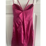 Rubber Ducky Productions Women's Small Pink Satin Babydoll Mini Dress Event Glam Photo 8