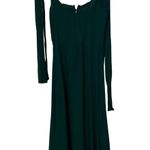 Reformation Emerald Green Twilight Midi Cocktail Slit Dress Size 2 Photo 4
