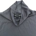 Isabella Oliver Maternity Turtleneck Shirt Ruched Sides Long Sleeve Women Size 1 Gray Photo 2