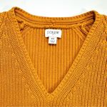 J.Crew High Low Hem Cotton V-Neck Cable Knit Tunic Sweater Photo 4