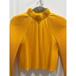 Tibi  Pleated Cropped High Neck Top in Sunday Yellow Sz XS Photo 4