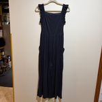 Anthropologie Saturday Sunday Billie Micro Ribbed Cupro Ruffle Jumpsuit Gray Photo 6