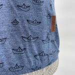 Naketano Sailboat Paper Boat Blue Blouse Top Short Sleeve Novelty Print Size S Photo 5