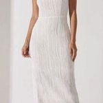 RIHOAS the water ripple textured white backless midi dress 22 Size XL Photo 0