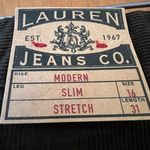 Ralph Lauren Lauren Jeans Co Olive Kale Modern Slim Stretch Jeans Pants 16x31 Photo 7