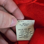 1980s Vintage Red Oversized Single Button Power Suit Jacket Blazer Size 14 Photo 7